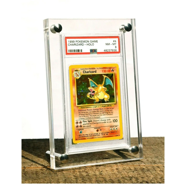Custom PSA Graded Trading Card Holder With Screwdown Stand Holder