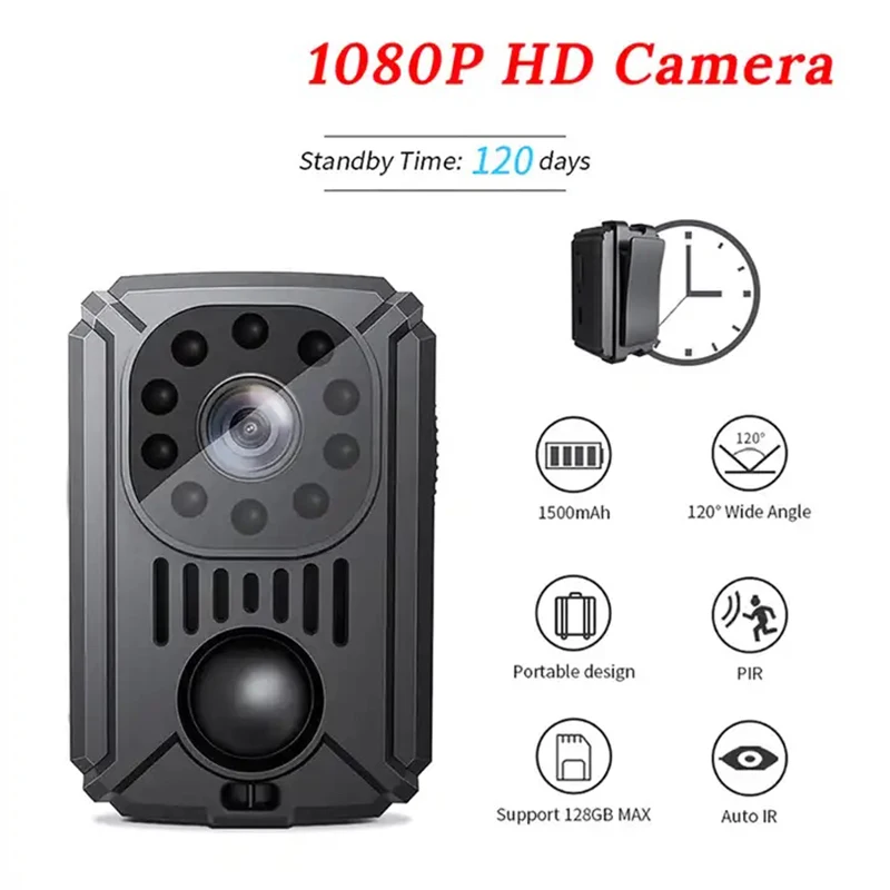Md31 Mini Camera 1080P Hd Camcorder Pir Motion Night Vision Back Clip Digital Video Audio Recorder Micro Body Cam Camara Spia