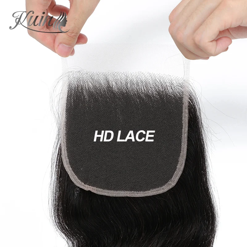 

4x4 Real HD Lace Closure Invisible Melt Skin Virgin Human Hair Body Wave HD Lace Closure With Baby Hair Free Part 130% Density