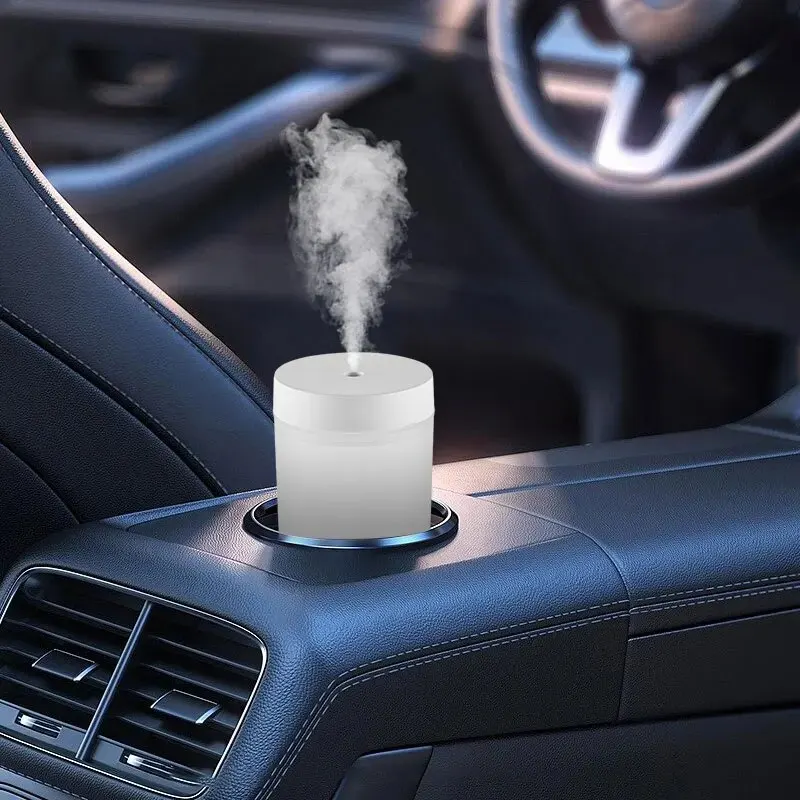 Air Humidifier Mini Car Mounted Household Bedroom Office Desk Multi-purpose Atomizer Seven Color Ambient Light