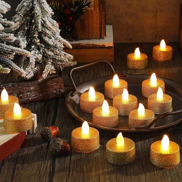 Lampe chauffe-plat sans flamme à piles LED, lampe de table, Noël, mariage,  fête d'anniversaire, décoration colorée, ci-après les, 3 pièces, 12 pièces  - AliExpress