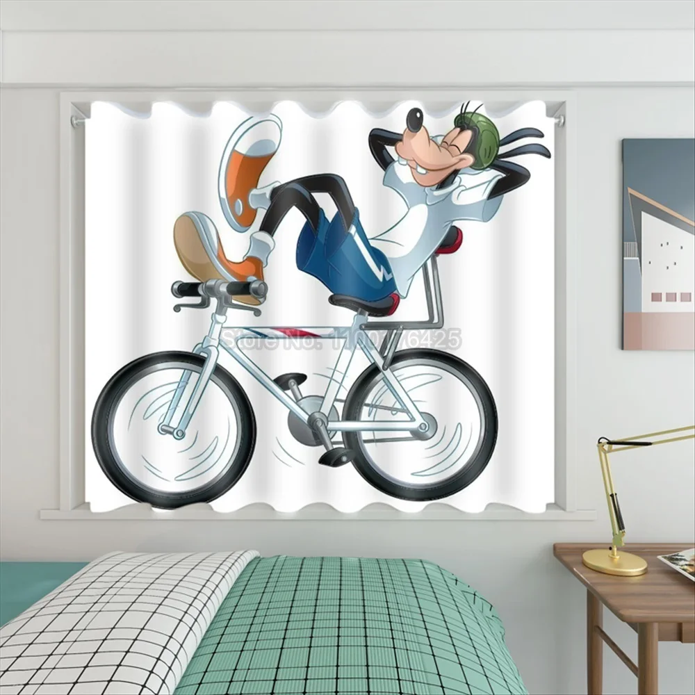 

Kids Blackout Curtains Disney Donald Duck Bedroom New Short Curtains Boys and Girls Shading Cute Cartoon Window Drapes