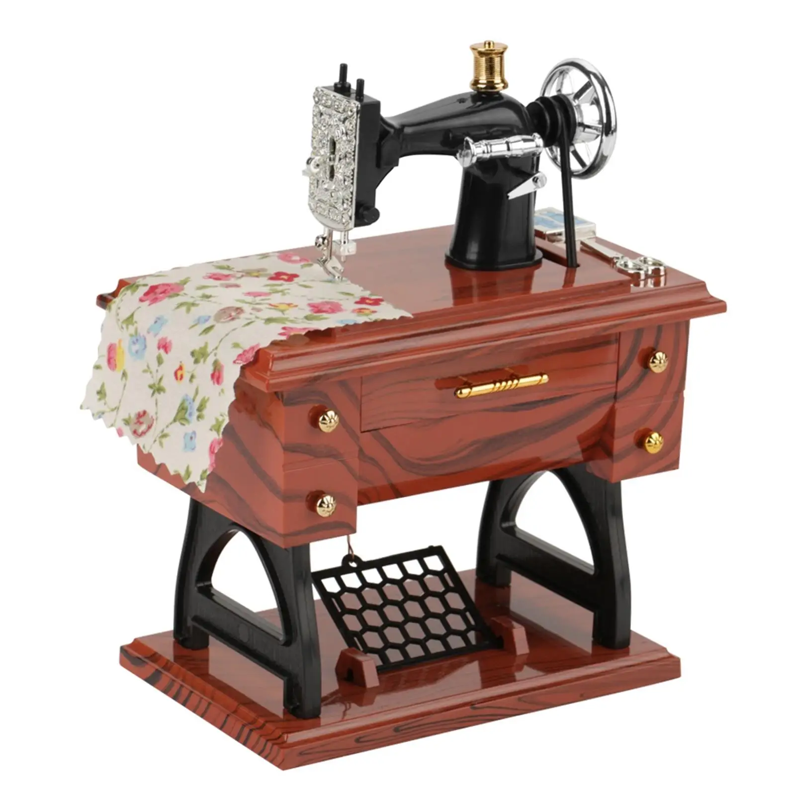 Vintage Mini Retro Sewing Clockwork Music Box-Creative Gift & Table Decor
