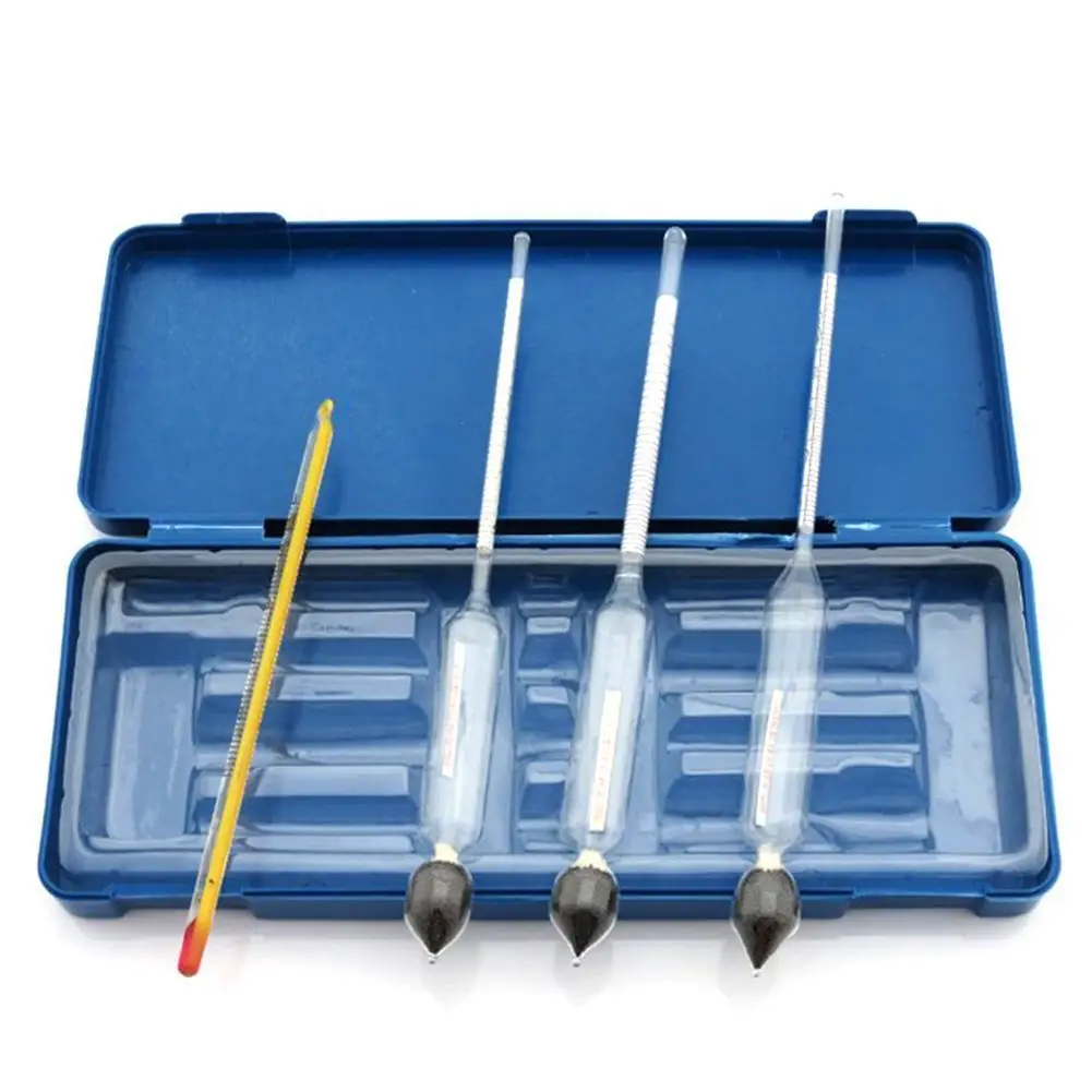 

3Pcs/set Alcohol Hydrometer Alcoholmeter Meter Tester Wine Concentration Meter Vodka Whiskey Vintage Bar Tool