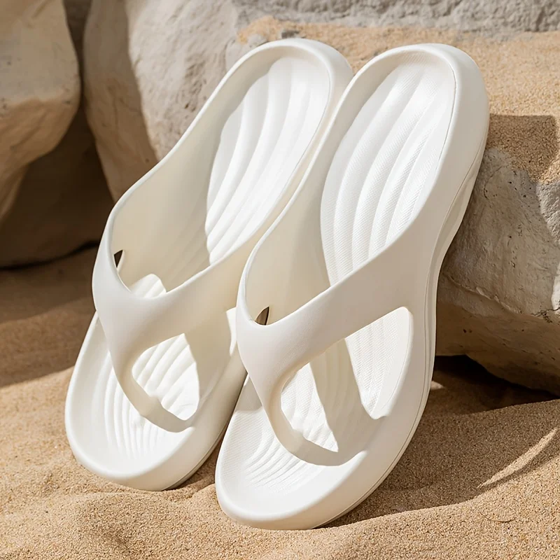 Trendy Men's Flip Flops Fashionable Colors & Non-Slip Soft Sole for Men Lightweight Slippers Couple Leisure Beach Shoes - 2
