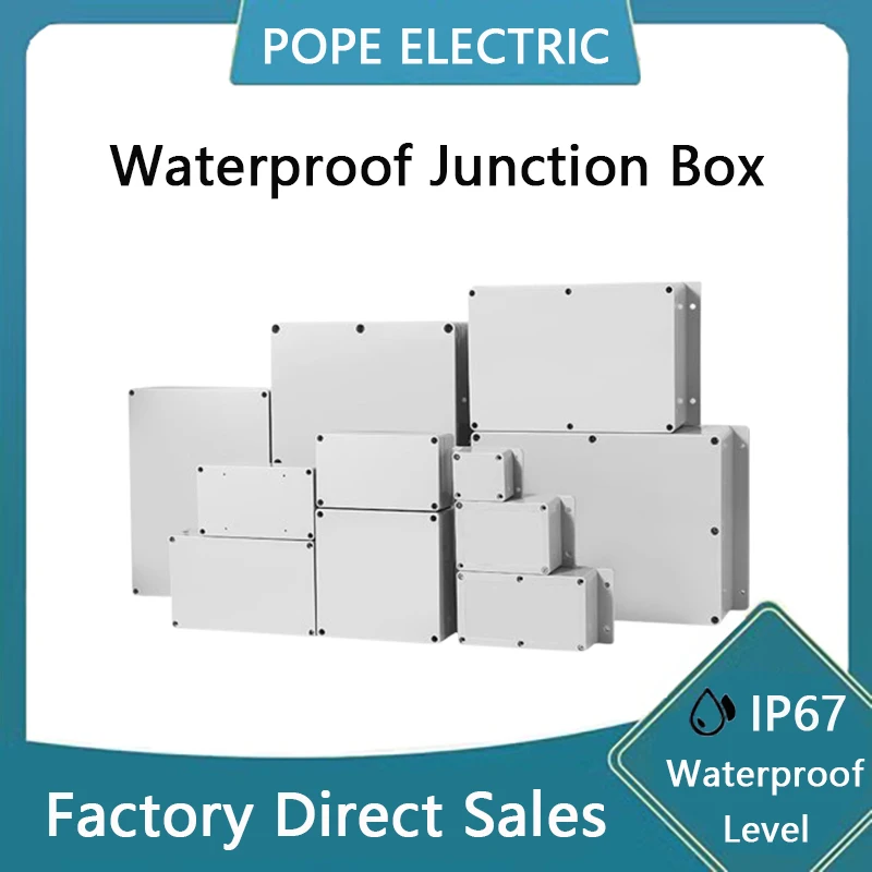 Waterproof IP67 Outdoor Electronic Housing Enclosure in Durable ABS Plastic