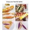 Non-Stick Coating Sandwich Baking Pan Double Side Waffle Grill Frying Toast Clamp Pan Breakfast Machine By Gas Stove Fire 6