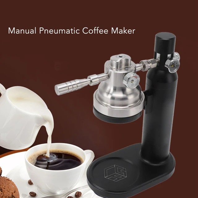 Manual Coffee Machine 51MM Pneumatic Espresso Maker Air Connecting Outdoors