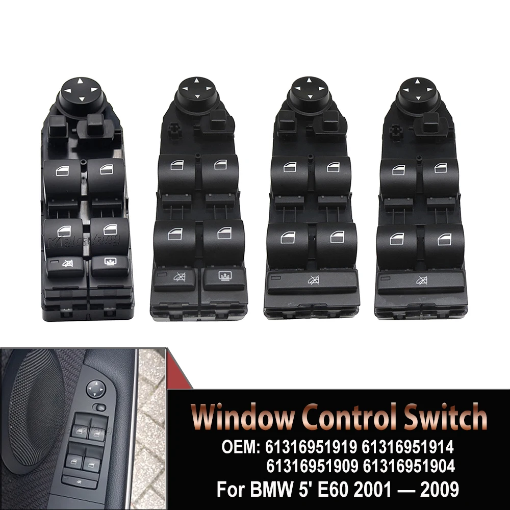 

Новинка для BMW E60 E61 5ER 5 Series 2004-2010 подлинный стеклоподъемник драйвера 61316951909 переключатель стеклоподъемника 61316951919 автозапчасти