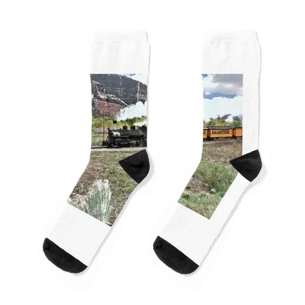 

Steam Locomotive - Durango And Silverton Railroad 1 Socks christmass gift Stockings compression shoes anime Male Socks Women's