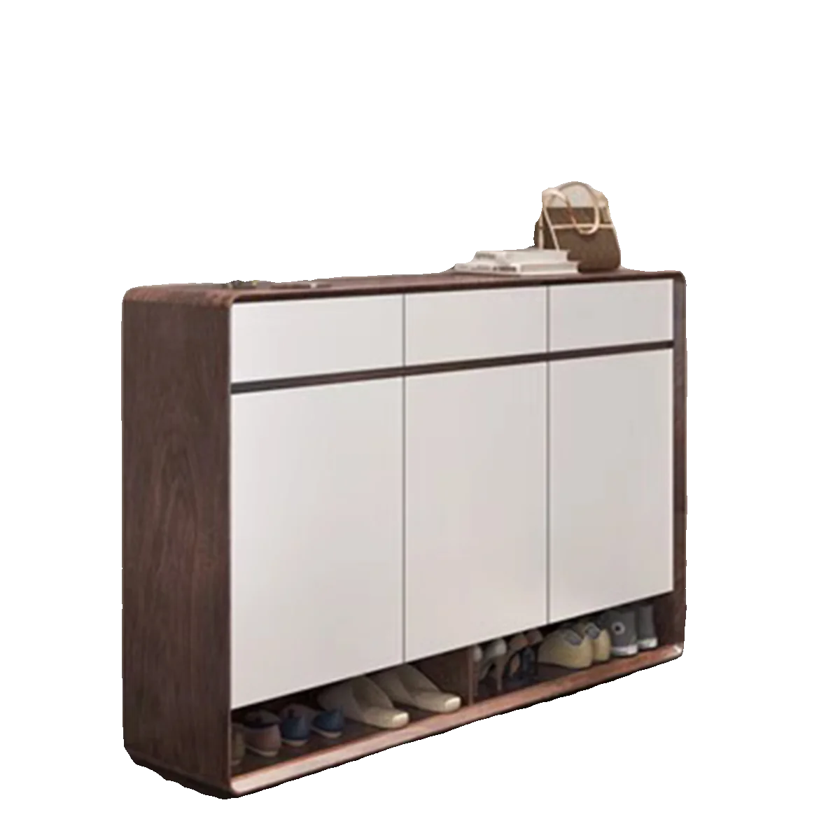 

Simple and modern solid wood whole decoration, wall facing living room, entrance cabinet, foyer, shoe cabinet