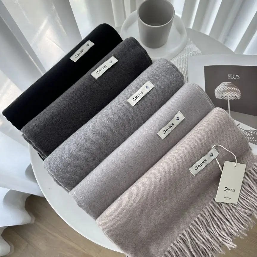VISROVER 32 colors Woman Winter Scarf Shawl Cashmere Handfeeling Wraps Solid Color Hijab cashmere scarf,printed scarf,knitted scarves,knitted scarf,silk scarf,tactical scarf,neck gaiter scarf,neck warmer scarf,gradient scarf,square scarf