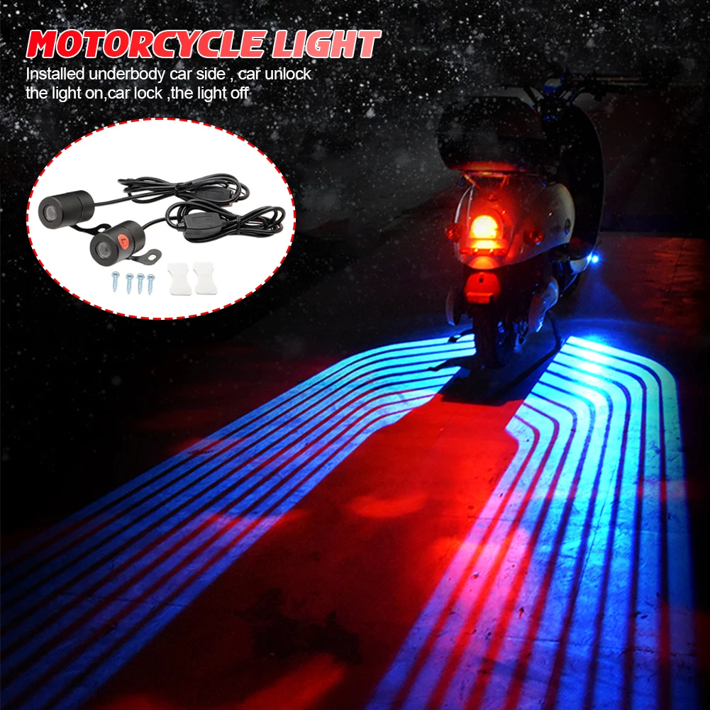 2PCS motorcycle LED lamps welcome door courtesy light with projector angels wing led carpet underglow for car motorcycle light motorcycle led lights motorcycle accessories