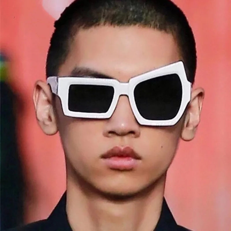 Irregular Square Sunglasses For Men Designer Style Fashion Shades_voghion.com