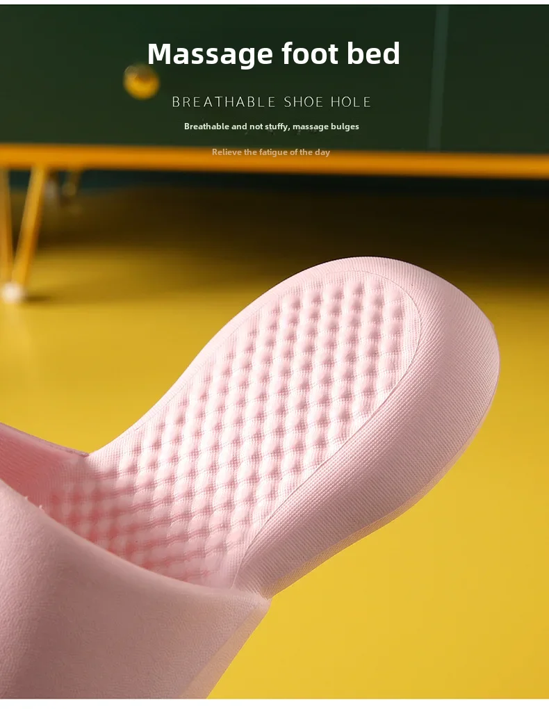 Pantuflas de Verano Eva para Uso Doméstico, Antideslizantes, al por Mayor, para Baño Interior, con Suela Gruesa, Sandalias para Hombre y Mujer, Sensación de Frescura