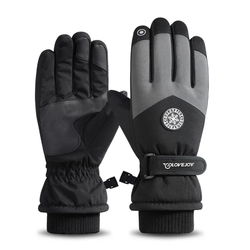 Winter Skiing Gloves for Women Men Cycling Fleece Waterproof Thick Snowflak Motorcycle Touch Screen Warm Windproof Snow Gloves 3