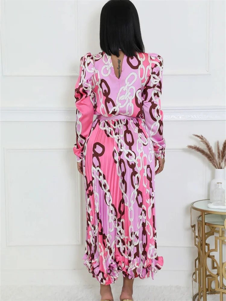 Wmstar Women Dress Fashionable New Autumn Set Skirt Women's Casual Long Sleeved Pleated Design Dresses Wholesale Dropshipping