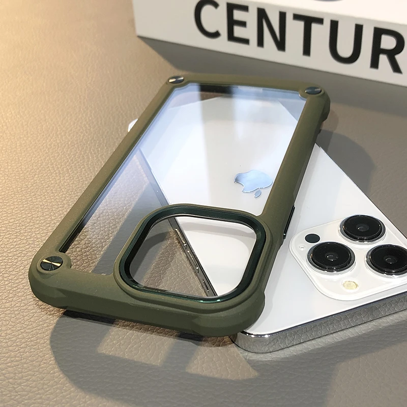 Clear Shockproof Armor Phone Case For iPhone 13 11 12 Pro Max XS Max 7