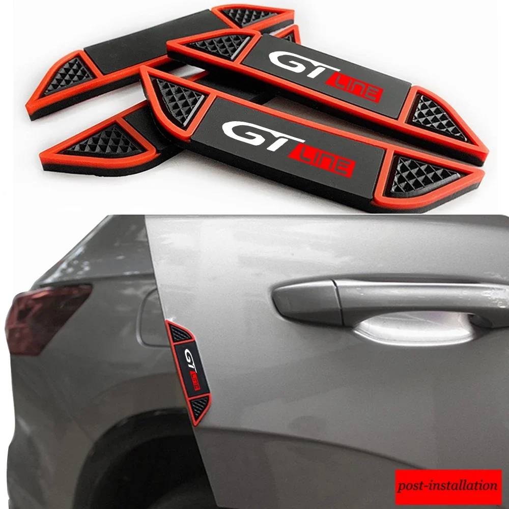 3R 3R-2103 4 Piezas De Goma Para Puerta Lateral De Coche Protectores De Protección De Borde Pegati