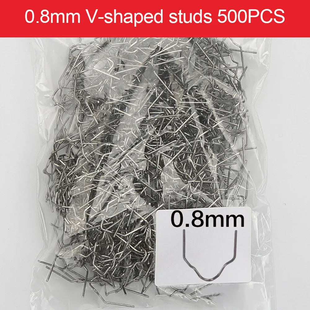 

Plastic Welding Machine Repair Welding Nails 500PCS 0.6/0.8mm Hot Stapler Staples For Car Bumper Plastic Welder Repair Kit