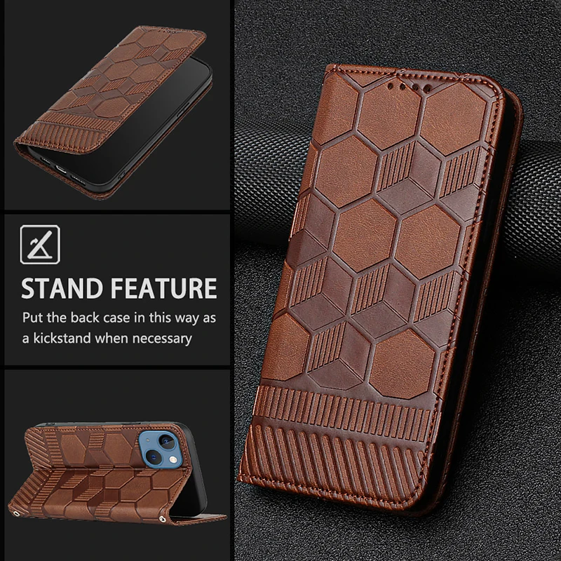 Custodia a portafoglio in pelle modello calcio per Xiaomi Poco M4 m4pro X4 Pro 5G Redmi 10A 10C Redmi Note 11 4G 11S 11Pro 11T Fli_voghion.com