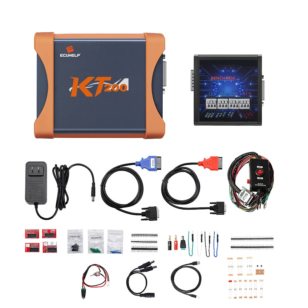 Online KT200 Full Version ECU Programmer Code Removal Tool OBD2 BOOT BDM JTAG Read and Write Multiple Protocols With Plastic Box