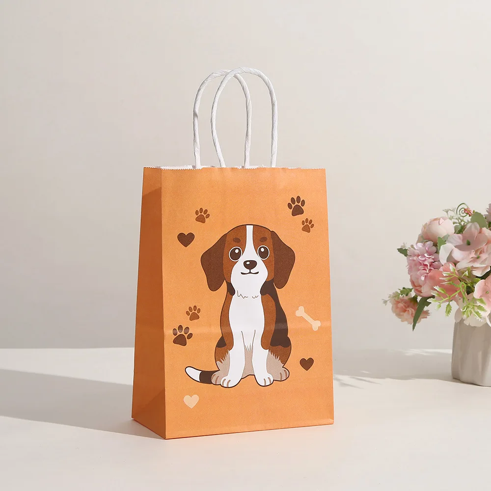 12 Sacchetti Di Carta Per Zampe Di Cane E 10 Sacchetti Con