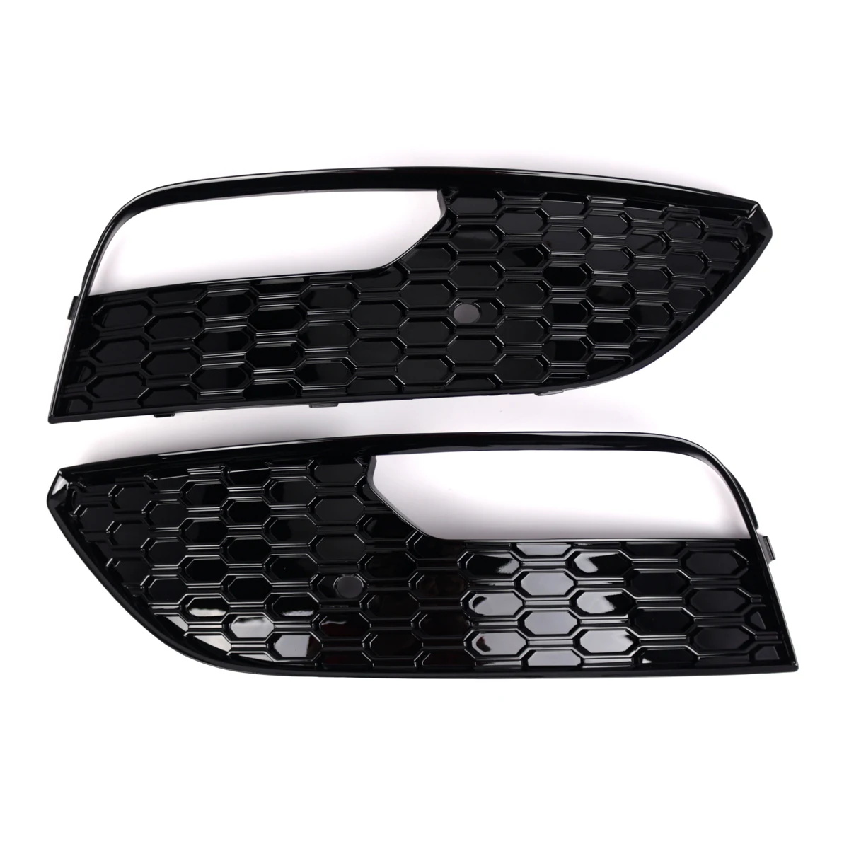 2PCS Gloss Black Fog Light Bezel Grill Replacement FOR AUDI A3