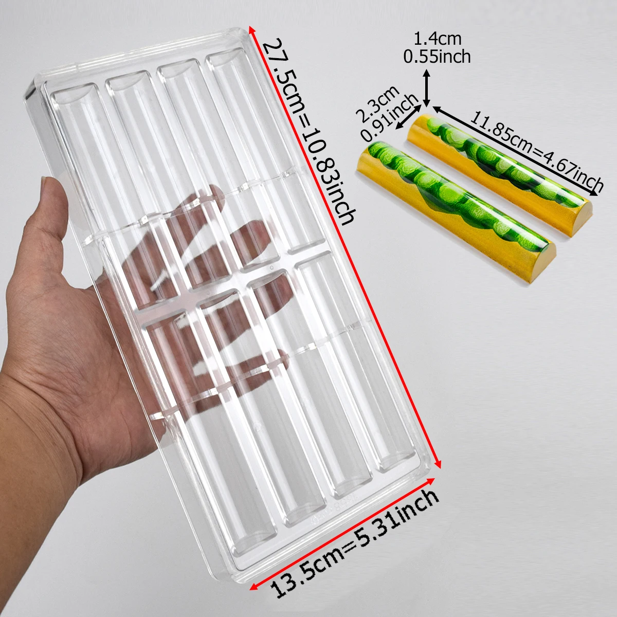 Polycarbonate Chocolate Bar Molds for Confectionery and Baking