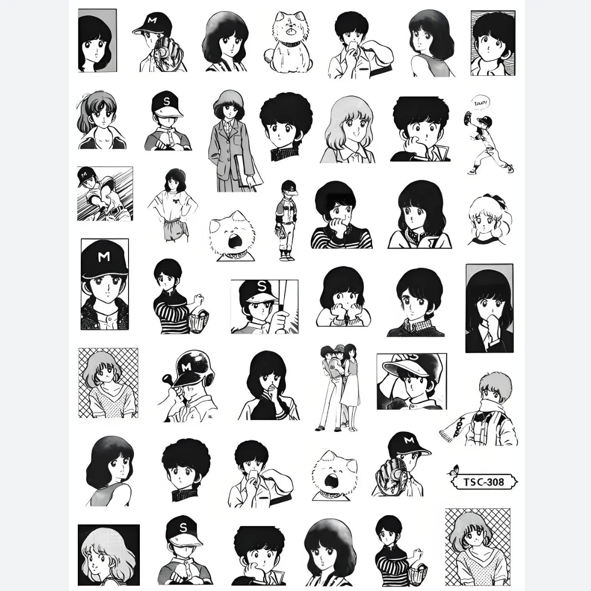TSC-177 Haikyuu Touch Tatchi タッチ うえすぎ かずや Anime 3D Nail Art Sticker Stamp Decal Nail Slider for DIY Fashion