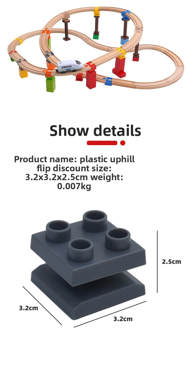 Alle Arten von Verbindungsstücken Holzeisenbahn-Zubehör Universelle Plastik-Bausteine Adapter Passend für Marken-Holzeisenbahn-Spielzeug – Detail 11