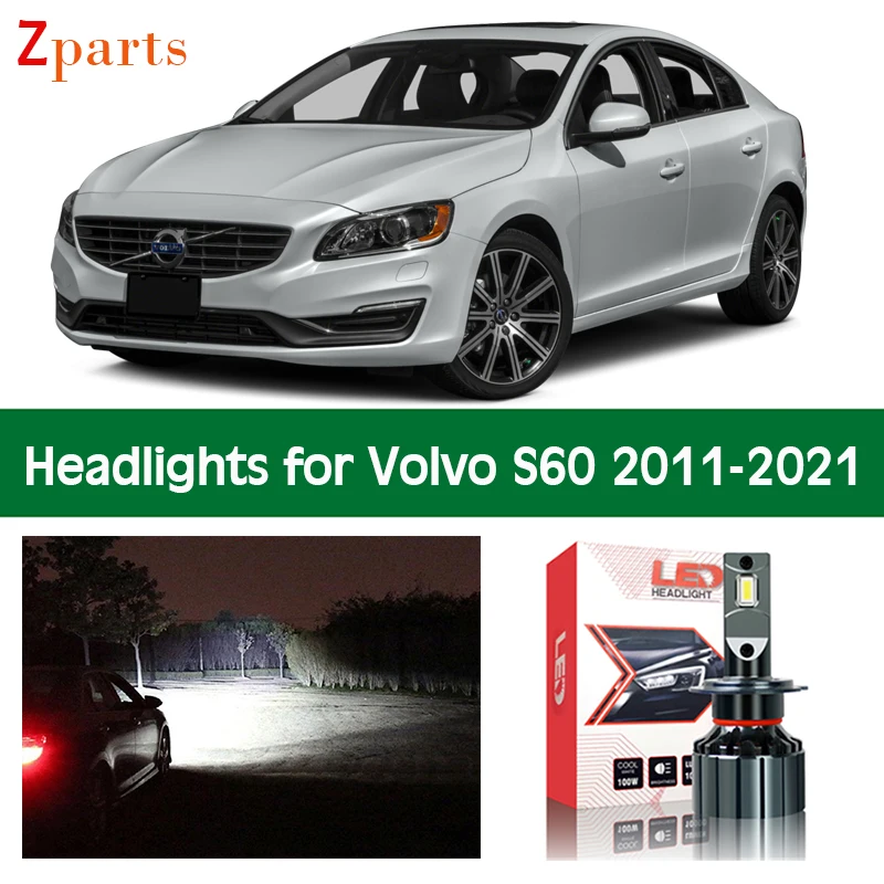 1-Pair-Car-LED-Headlight-For-Volvo-S60-2011-2021-Canbus-Headlamp-Lamp ...