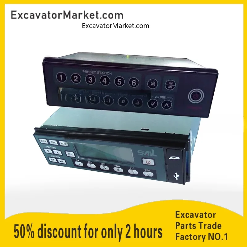 

For Kobelco SK PC Volvo ZX SANY CAT radio assembly MPS dust-proof water pressure Charging Excavator Accessories for excavator