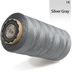 Premium Waxed Polyester Thread for Leather Crafting and DIY Projects (Silver Gray)