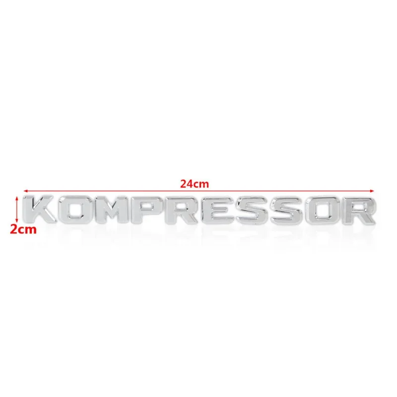 ABS 압축기 글자 배지 엠블럼 후면 부트 스티커, 메르세데스 CLK SLK SL CLS ML GL A B C E S 클래스용, 3D 크롬