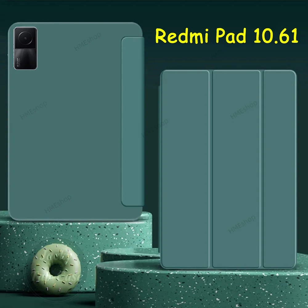 

2022 Xiaomi Redmi Pad 10.61 Protective Case New Release Soft Case Cover PU Leather Three Fold Bracket Case for RedmiPad 10.6