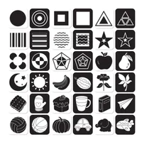 Baby Montessori Visual Stimulation Card Toy Black and White Cards High Contrast Visual Stimulation Shape Card Cognitive Toys New 2