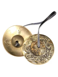 Meditation Gong Tibetan Tingsha Chime Bells for Spiritual Healing and Mindfulness Yoga (Loong)