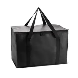 Extra - Large Insulated Reusable Grocery Tote - Foldable Soft Cooler for Hot and Cold Food Delivery (L)