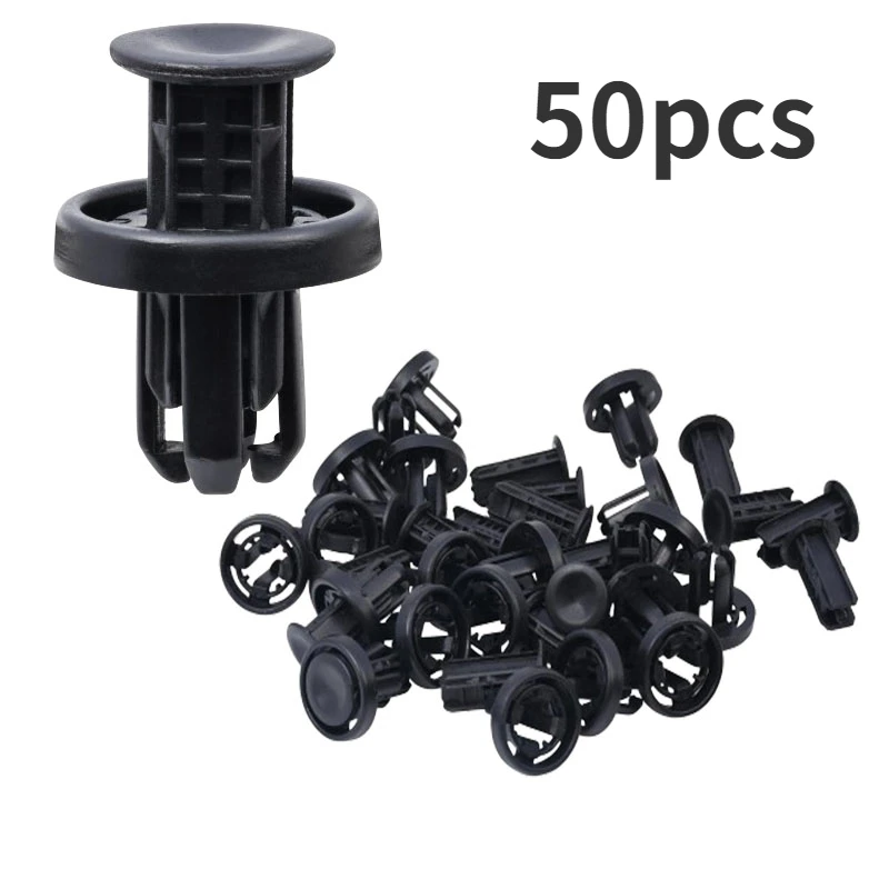 50 шт., клипса для крышки заднего переднего бампера, брызговик, клипса для колодец бампера, клипсы фиксатора нажимного типа, совместимы с Civic Honda Acura