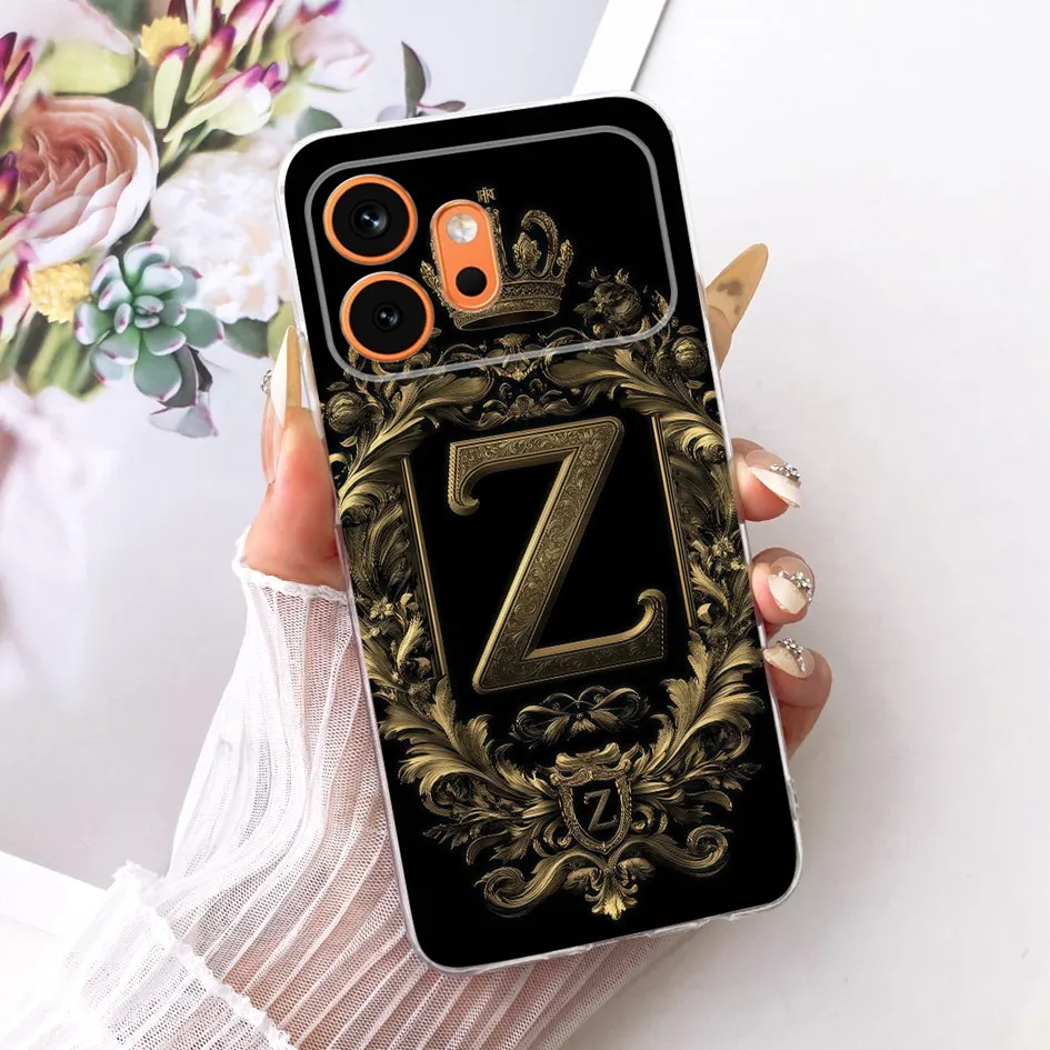 Fashionable Crown Initials Silicone Phone Case Cover, Soft and Stylish