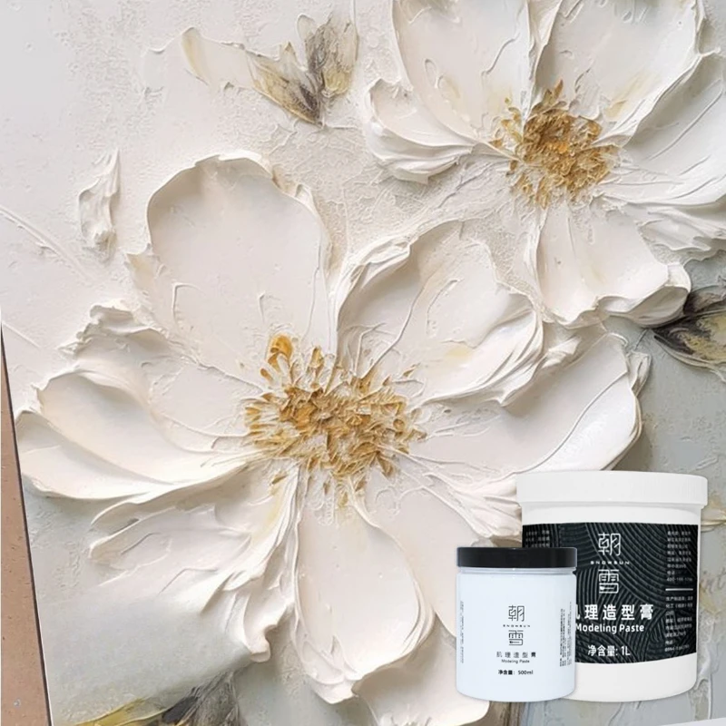 Waterproof Yellow Acrylic Texture Shaping Cream for DIY Painting