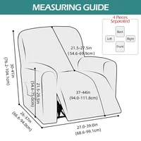 1 2 Seat Waterproof Recliner Sofa Cover PU Leather Armchair Cover  Chair Cover Elastic Single Sofa Slipcover Living Room 2