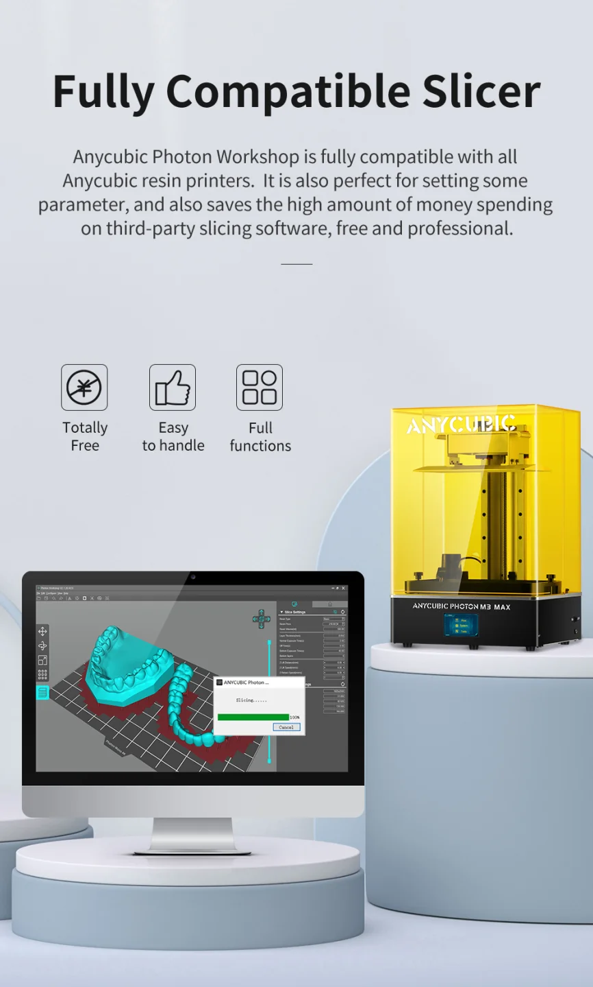 Anycubic M3 Max 13'' 7k Monochrome Screen 3D printer HD Large Print Size 298*163*300mm Large Build Volume Resin Printer