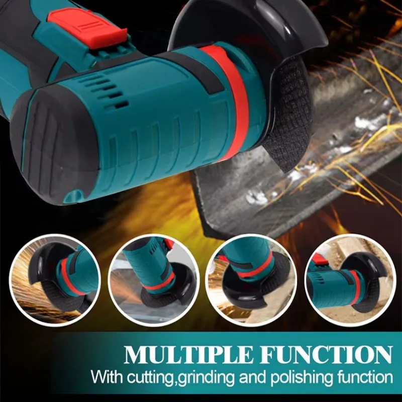 Cordless Mini Angle Grinder Lithium Battery Angle Grinder Household Handheld Polishing Machine Cutting Machine angle grinder electric angle grinder