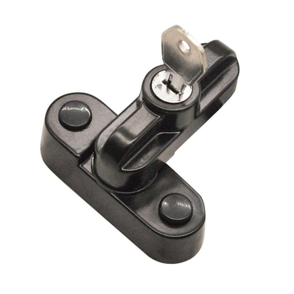 em forma de T, fivela anti-roubo, hardware de janela com chave, 2pcs