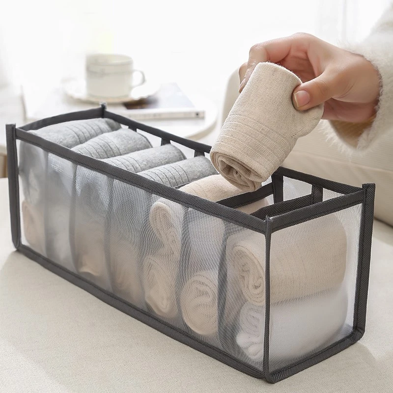 Storage box Underwear storage organizer Underwear storage box Drawer divider Drawer organizer Underwear storage box Socks wardrobe Drawer-type Panty socks Compartment storage boxes Drawer box Home