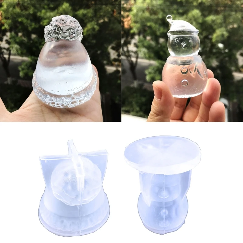 

DIY 3D Рождественская шляпа снеговик орнамент ремесло силиконовая форма настольное украшение Подвески эпоксидная смола литые формы домашний декор