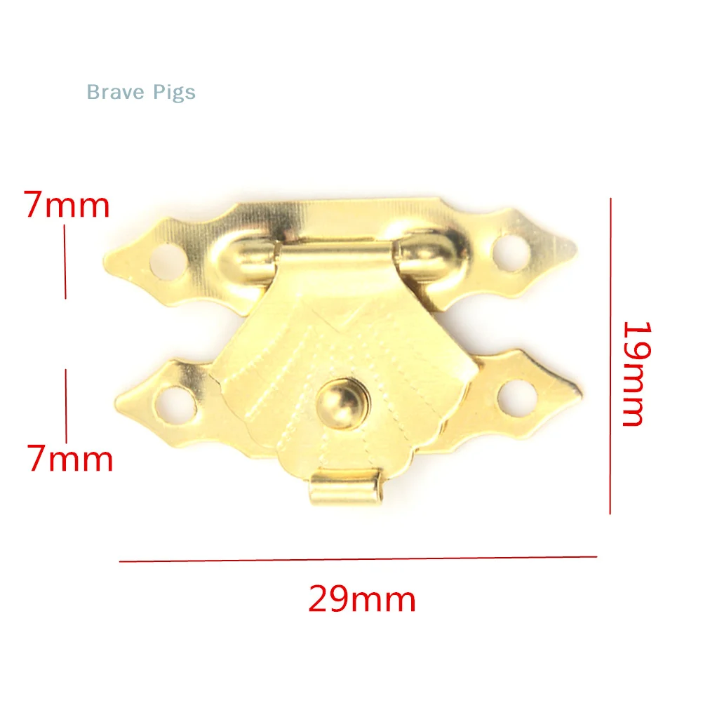 Description Picture 4 of itemAntique Wooden Case Hasp Jewelry Gift Box Decorative Hasp Latch For Furniture Jewelry Gift Box Decorative Hasp Latch Antique