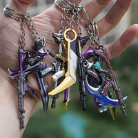 Valorant Keychains Set Reaver Karambit Knife Vandal Metal Game Peripheral Metal Sword Weapon Model Keychains Pendant  Gifts Toys 1